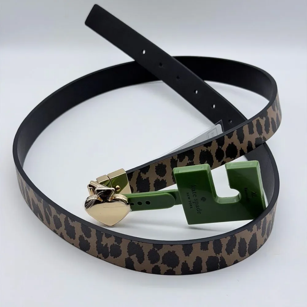 NWT Kate Spade Reversible Calf Leather Animal Print Belt XL
